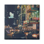 "Crosstown Traffic" New York Watercolor Art Magnet