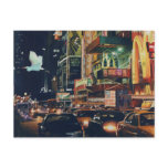 "Crosstown Traffic" New York Watercolor Art Post Card