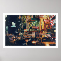 "Crosstown Traffic" New York Watercolor Art Poster