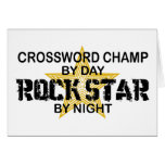 Crossword Champ Rock Star by Night Greeting Cards