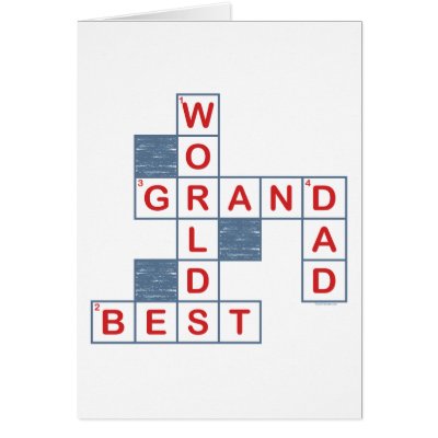Crossword Grandpa Card by pinkinkart