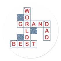 Crossword Grandpa Sticker