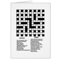 CROSSWORD GREETING CARD
