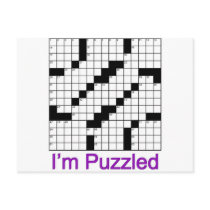 crossword puzzle 01 postcard