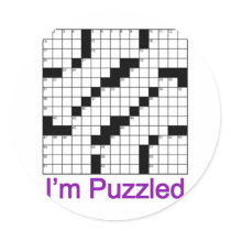 crossword puzzle 01 round stickers