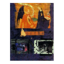 Crossword Puzzle and Angel Postcard