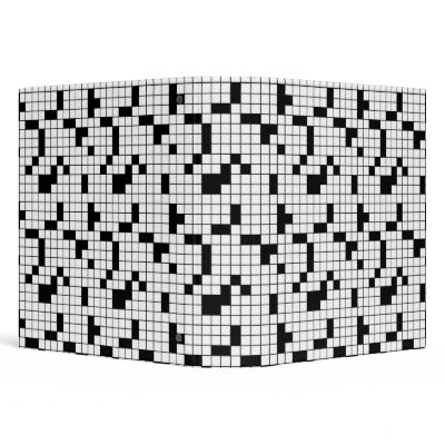 Crossword Puzzle Grid Notebook Binders by dooni_notebooks