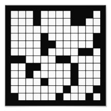 CROSSWORD PUZZLE PATTERN GRAPHICS GAMES FUN WORDS PHOTOGRAPHIC PRINT