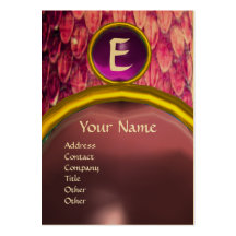 CROTALUS MONOGRAM AMETHYST,bright bold pink purple Business Card