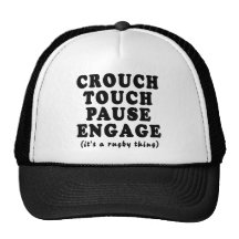 Crouch Touch Pause Engage Trucker Hats