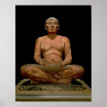 Crouching Scribe Statue Poster