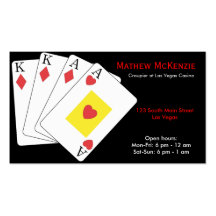 Croupier/Owner Casino Business Card Templates