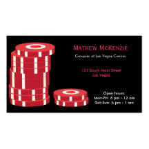 Croupier/Owner Casino Business Cards
