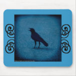 Crow blue mousepad
