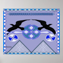 Crow Celtic Knot Print