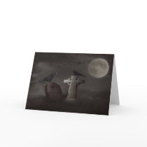 crow cemetary greeting card