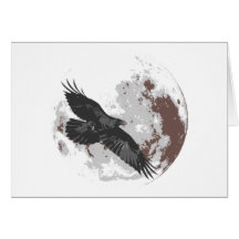 Crow Moon Greeting Cards