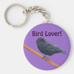 CROW ON A CABLE Keychain