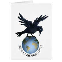 Crow on top of the World - Greeting Card