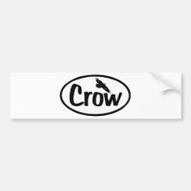 Crow Oval Bumper Stickers