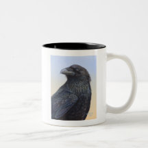 Crow Raven Sunset Painting Art Mug
