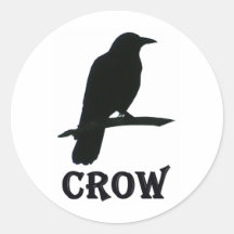 Crow Round Sticker