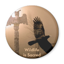 CROW SPIRIT Collection Fridge Magnet