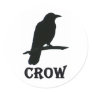 Crow Round Sticker