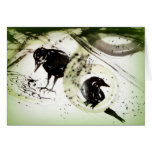 Crow- sumi painting greeting card