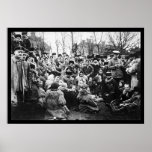 Crowd of Jewish Refugees in Russia 1912 posters