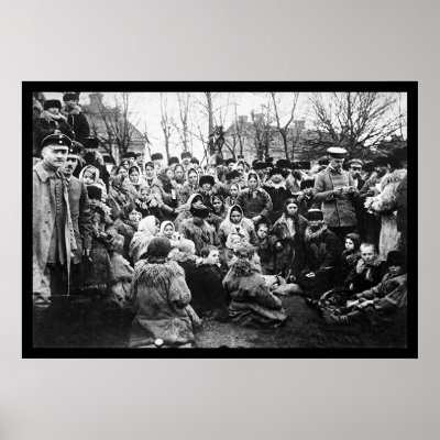 Crowd of Jewish Refugees in Russia 1912 Posters by lc_vintagephotos