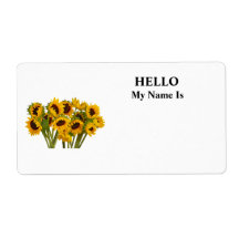 Crowd of Sunflowers Custom Shipping Label