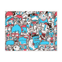 Crowded 2 postcard