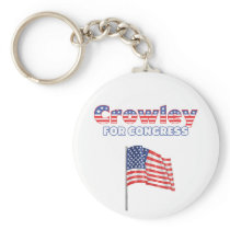 Crowley for Congress Patriotic American Flag Key Chains