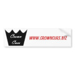Crown Cues Bumper Sticker bumper stickers