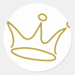 crown-gold-2 autocollant rond