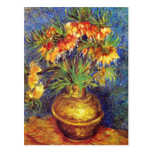 Crown Imperial Fritillaries in a Copper Vase Postcards
