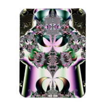 Crown Jewel Lotus Flower Fractal Flexible Magnet
