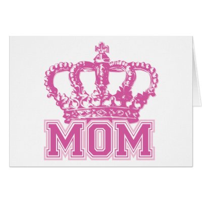 Crown Mom Greeting Cards by bbdesignsco
