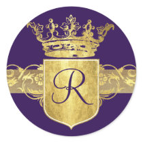 Crown Monogram, Gold Stickers