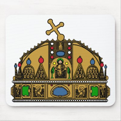 Crown Saint Stephen, Hungary Mousepads by bestflag