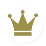 Crown Round Stickers