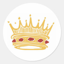 Crown With Jewels d'un Roi d'or Autocollants