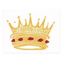 Crown With Jewels d'un Roi d'or Carte Postale
