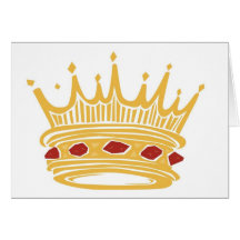 Crown With Jewels d'un Roi d'or Cartes De Vœux