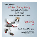 Crowned Crane Skating Party Invitation