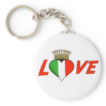 Crowned Italian Love Key Chain