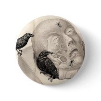 Crows and corpse pinback button