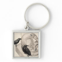 Crows and corpse key chain