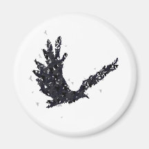 crows fridge magnet
